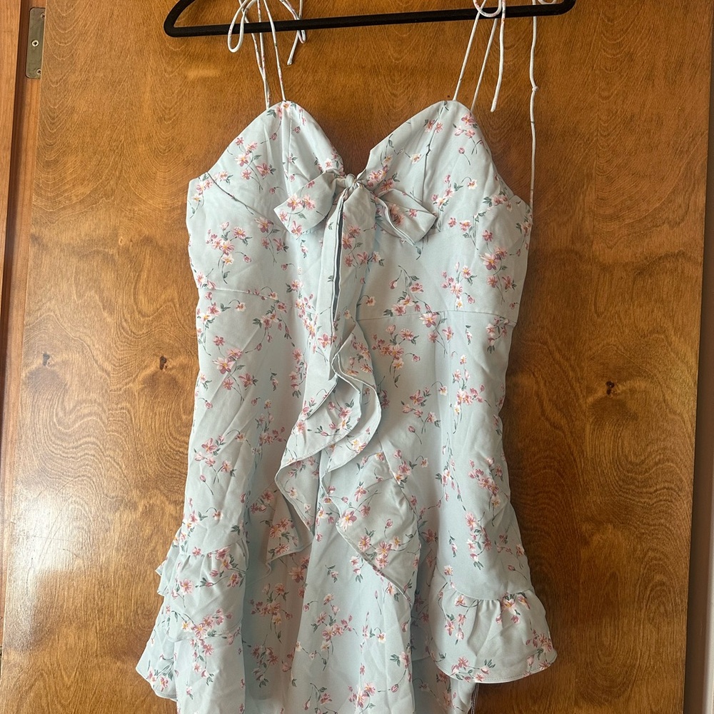 Cider Pastel Floral Dress w/ Adjustable Straps